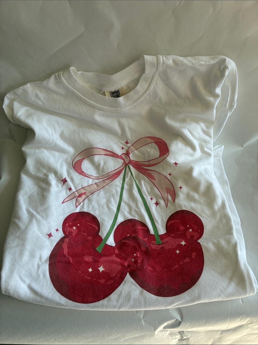 Disney Mickey Cherry Coquette Bow Comfort Colors T-Shirt 2XL Etsy